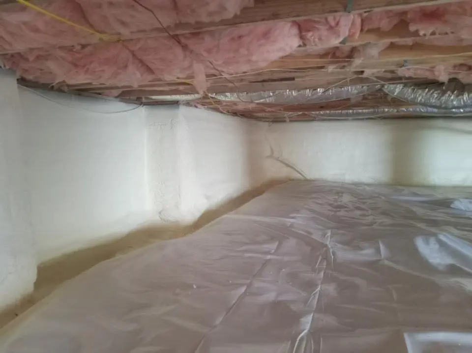 Crawl space encapsulation with closed-cell spray foam for Metal Roof Coating in Riverton